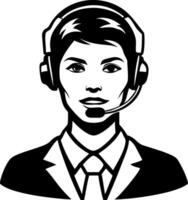 Professional Customer Service Representative with Headset for Business Use vector