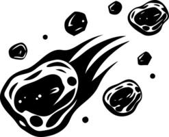 Asteroids and Comets in Motion Abstract Illustration for Space-Themed Projects vector