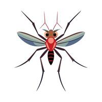Mosquitoes Displayed on Clean White Surface vector