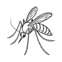 Showcase of Mosquito on White Surface vector