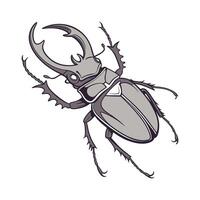 Dramatic Capture of Neolucanus Swinhoei on White vector