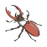 Neolucanus Swinhoei on Bright White Background vector