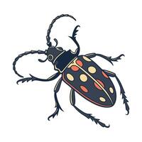 Dramatic Capture of Onitis Belial on White vector