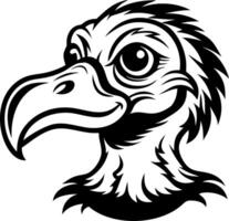 Stylized Bold Vulture Head Illustration for Tattoo Design and Graphic Art Projects vector