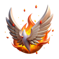 impressive abstract Phoenix Wing Isolated on Transparent Background genuine png