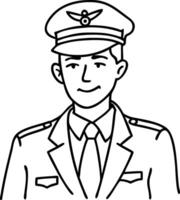 Pilot Character Illustration for Aviation Themes and Design Projects vector