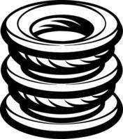 Three Layered Circular Plates with Intricate Twisted Edging for Unique Artistic Designs vector