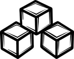 Three Abstract Geometric Cubes Design for Modern Art and Creative Projects vector