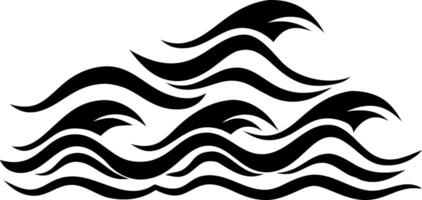Black Wave Patterns for Ocean Inspired Art and Creative Projects vector