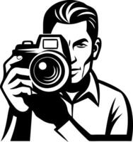 grapher Holding Camera Illustration Graphic for Creative Projects and Branding vector