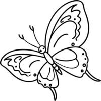 Graceful Butterfly Outline Design for Creative Projects and Tattoo Applications vector