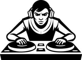 DJ Mixing Music Artwork for Party Events and Music Culture Representation vector