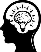 Creative Mind Concept with Brain and Light Bulb for Inspiration and Innovative Ideas vector