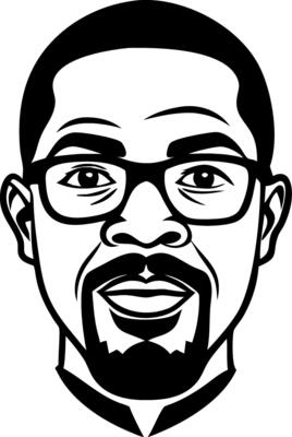 Stylized Portrait of a Young Man with Glasses Excellent for Branding and Art Projects