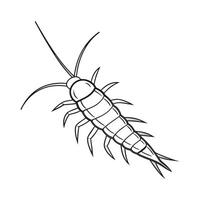 Dramatic View of Silverfish on Clean White Background vector