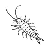 Dramatic View of Silverfish on Bright White Surface vector