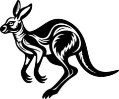 Dynamic Kangaroo Illustration for Modern Tattoo Design and Creative Projects vector
