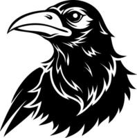 Detailed Raven Head Illustration for Tattoo Design and Graphic Art Projects vector