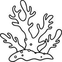 Coral Reef Illustration for Underwater Themes and Coloring Projects vector