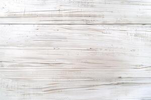 Textured white wooden surface with natural grain patterns and subtle imperfections, ideal for backgrounds or rustic themes. photo