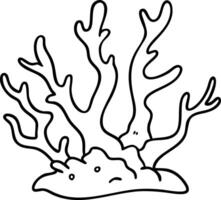 Stylized Coral Reef Illustration for Ocean Themed Projects and Natural Decor vector