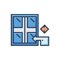 Creative Window Installation Icon Illustration vector