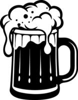 Beer Mug with Foam Design Perfect for T-shirt Graphics and Party Invitations vector
