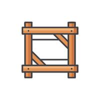 Dynamic Wooden Framework Icon Illustration vector