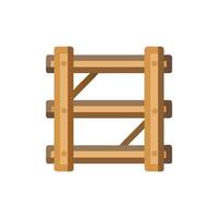 Creative Wooden Framework Icon Sketch vector