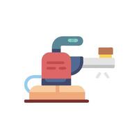 Stylish Wood Polishing Machine Icon Design vector