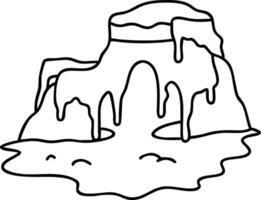 Melting Iceberg Illustration for Creative Projects and Tattoo Designs vector