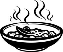 Steaming Bowl of Noodles with Fresh Ingredients Culinary Illustration vector