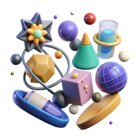 dramatic artistic Physics Icons Set Science Symbols Isolated for Education Resources authentic png