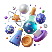 vibrant rustic Physics Icons Set Science Symbols Isolated for Education Resources high resolution png