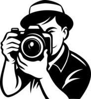 Vintage grapher Taking Pictures for Blogs and Creative Projects vector