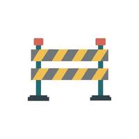 Durable Construction Site Barricade Overview vector