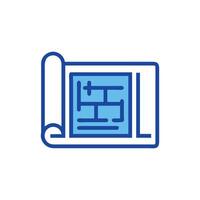 Detailed Blueprint for Construction and Architecture vector