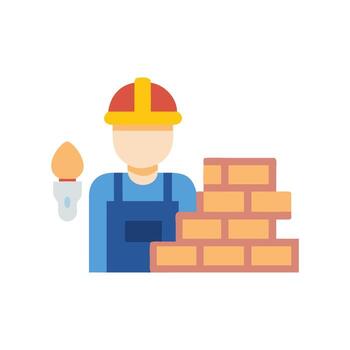 innovador albañil tecnicas visión de conjunto vector