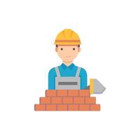 Expert Brick Masonry Skills for Building vector