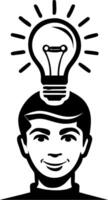 Creative Lightbulb Inspiration Concept for Personal Growth and Idea Generation vector