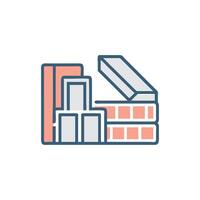 Flat Icon of Building Materials for Design vector
