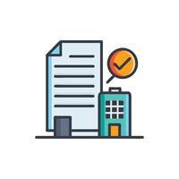 Building Permit Icon Design for Architecture vector
