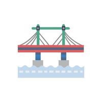 Suspension Bridge Icon Design for Engineering vector