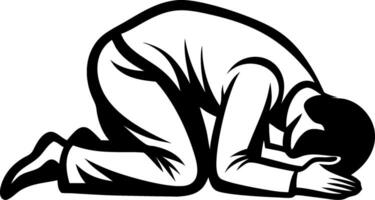 Crouched Figure in Contemplation or Sorrowful Pose for Tattoo Design and Coloring Book vector