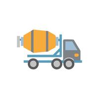 Cement Mixer Icon for Heavy Construction vector