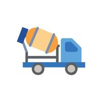 Cement Mixer Icon for Construction Projects. vector