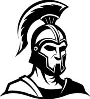 Spartan Warrior Helmet Silhouette Design for Tattoo and Graphic Art Enthusiasts vector