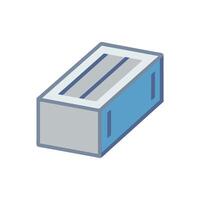 Stylish Concrete Block Icon Design vector