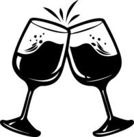 Cheers Glasses Clinking Celebration for Party Invitations and Event Decorations vector