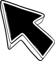 Bold Cursor Arrow for Web Design User Interface and Digital Applications vector
